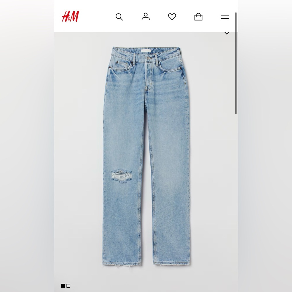 H&M Straight High Jeans - Size 2
